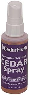 Household Essentials CedarFresh 84802 Cedar Power Spray with Lavender Essence Scent - Protects Closets from Pests - Restores Scent to Cedar Wood Accessories - 2 fl. oz. - Pack of 4