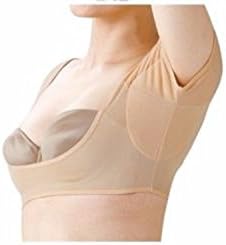 Washable Underarm Sweat Pads/ Sweat Guard Underwear Vest Short Sleeve Dress Shields/Sweat Shields/Armpit Pads/Guards w/ Shoulder With Extra Disposable Pad Medium