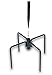 Rhino Tuff Products Bird Feeder Pole STABILIZER 4 Prong Base Bird Feeder Stand Ideal Kit for Bird Watching, Bird Baths, Bird Houses, Bird feeders for Outside