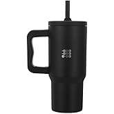 Cubitt Mini Tumbler 24 oz – Leak-Proof, Insulated, BPA-Free with Handle & Straw – Obsidian Black
