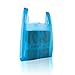 T Shirt Bags, Plastic Grocery Bags with Handles for Shopping and Merchandise, Bolsas De Plastico Para Negocio, 12x20 Inches (Blue, 100 pcs)