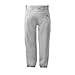 Mizuno Girls Youth Belted Low Rise Fastpitch Softball Pant, Grey, Youth Small