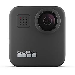 GoPro Max, Cámara de Acción Digital a Prueba de Agua 360 con Estabilización Irrompible, Pantalla Táctil y Control de Voz, Bluetooth USB Wireless, GoPro Quik, Black