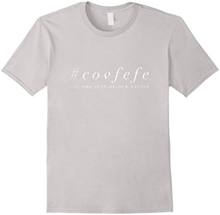Mens Witty covfefe state of the nation t-shirt Medium Silver