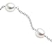 Sterling Silver and Freshwater Cultured Pearl (8-8.5 mm) Tin Cup Necklace, 18
