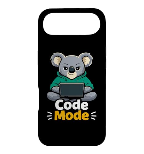 Koala Coder Code Mode Mascot Graphic Case for iPhone Air