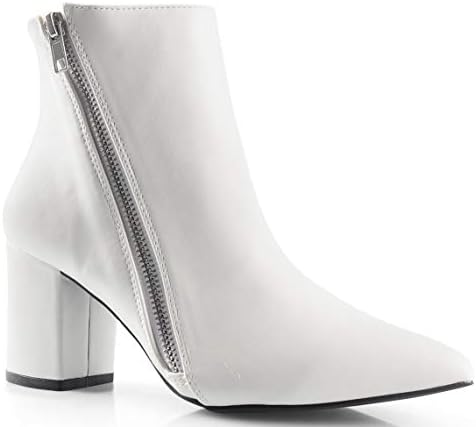 Womens Cinco Zipper Pointy Toe Chunky Heel Ankle Bootie Boots