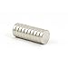 ZJWEI Small Multi-Use Refrigerator Magnets for Refrigerator, Science, Crafts - Tiny Round Disc, Sliver, 12MM x 3MM - Approximately, 30Pcs