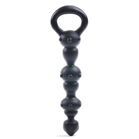eeddoo Premium Analkugeln - 15cm - Silikon Butt Plug Kugeln für den Anal-Bereich - Analkette - Schwarz - Liebeskugeln, Love B