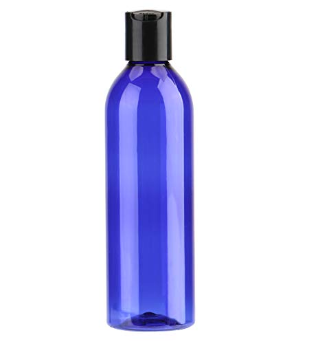 image for Bekith 12 Pack Blue Empty Plastic Squeeze Bottles with Flip Cap - 8oz 