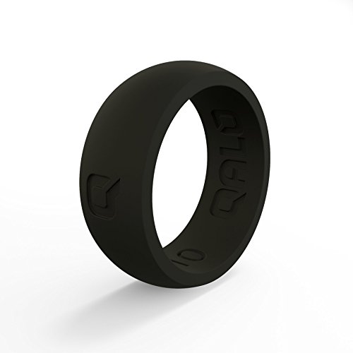 QALO Men's Black Classic Quality Q2X Silicone Ring Size 10