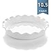 Sweese 518.101 Porcelain Pie Pan Round Pie Plate Baking Dish with Ruffled Edge, 10.5 Inches, White
