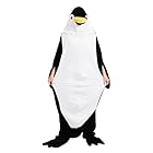 ペンギン ぬいぐるみ ワンジー - ユニセックス 大人用 動物コスチューム ロールプレイング カーニバル パジャマ、ハロウィーン マスカレード 寝間着 |居心地の良い冬のナイトウェア ソフトフリースジャンプスーツ クリスマスフェスティバルパーティー衣装