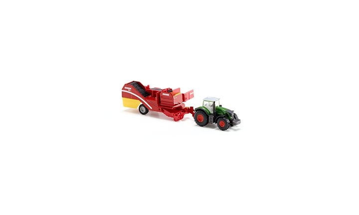 siku 1808, Fendt Traktor mit Kartoffelroder, 1:87, Metall/Kunststoff, Grün/Rot, Multifunktional – Bild 8