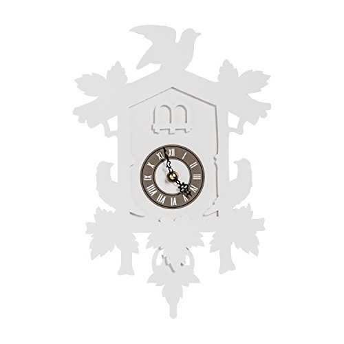 FunDeco Cuckoo Clock, Small, White