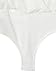 Choies Women's Wrap Spaghetti Strap Cross Back Solid Bodysuit L