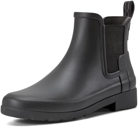 Amazon.com | Hunter Women's Play Chelsea Neo Boots, Black, 5