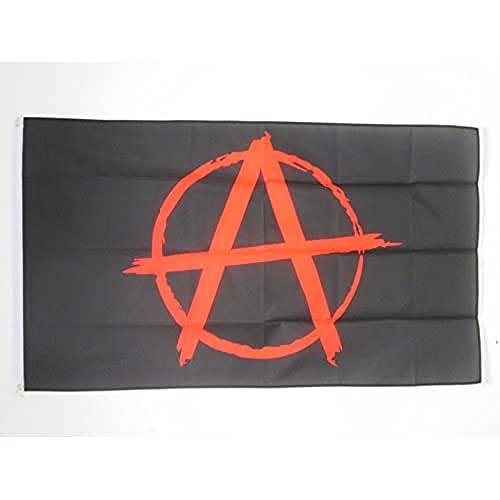 AZ FLAG Bandera Anarquía – 150x90 Cm, 100% Poliéster 100D Con Ojales Metálicos, Resistente Y Lavable