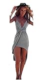 Sexy Women Deep V-neck Boho Bandage Evening Party Dress Beach Dresses