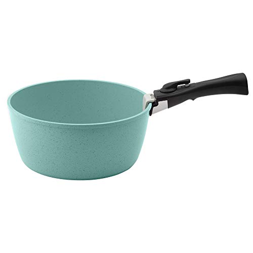 JadeCook Batería de Cocina Profesional Antiadherente Jade Smart con Mango Removible con Juego de 5 Cuchillos Profesionales Ideal para Cocina
