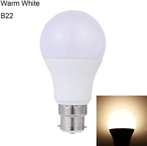 Indoor Outdoor 110V 220V E27 B22 Lamp Automatic On/Off LED Sensor Bulb Dusk to Dawn Light(B22,Warm White)