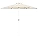 VonHaus 8.8 Feet (2.7meter) Steel Powder Coated Ivory Garden Patio Parasol Umbrella
