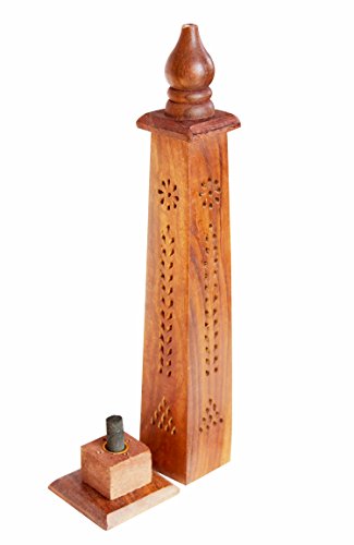 Valentine Day Gifts Wooden Incense Cone Tower Burner Stand Holder Ash Catcher Home Decor Utilities & Accessories (Design5)