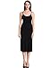 MSBASIC Women's Adjustable Spaghetti Straps Long Cami Slip Dress Large Black