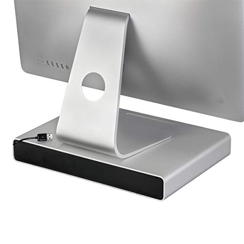 Drawer Monitor Stand Compatible with Thunderbolt Cinema Support 21in 24in 27in Display Solid Aluminum Elevator Back Cable Hole Durable Upscale (DW-500)