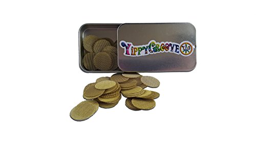 The Exceptional Brass Pipe Screen-Made in the USA-in a Collectible Limited Edition YippyGroove StashTin®-For a More Enjoyable, Cleaner, Ash-Free Smoke (Size ¾/.75") (100)