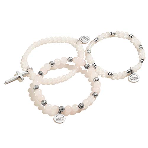 Brazalete elástico con cruz Alex y Ani.Juego de 3