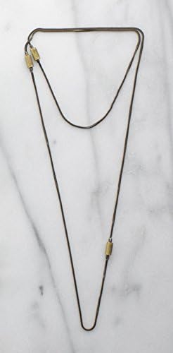 long necklace with industrial brass by loop de loup
