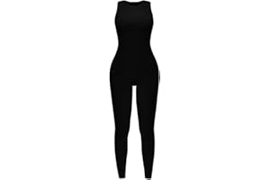 HYZ Women's Sexy Bodycon Round Neck Tank Top Going Out Daily One Piece Jumpsuit
