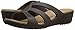 crocs Women's Sanrah Strappy Wedge Sandal, Espresso, 9 M US