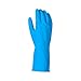 Amazon Basics Professional Reusable Rubber Gloves, Large, Blue, 3-Pack
