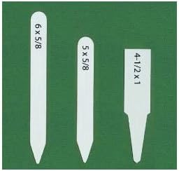White Plastic Plant Labels, 6" Long, Box of 1000