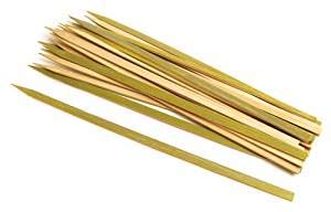 Artfinesse Bamboo BBQ Skewers Sticks Flat 9 Inch for Cooking Seekh Kabbs,Barbecue,Grilling,Roasting,Etc (Set of 25 Pieces)