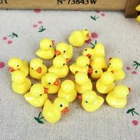 10pcs/lot Flat Back Resin Cabochon Yellow Duck DIY Decoration Crafts Making Fairy Garden Miniatures Terrarium Figurines
