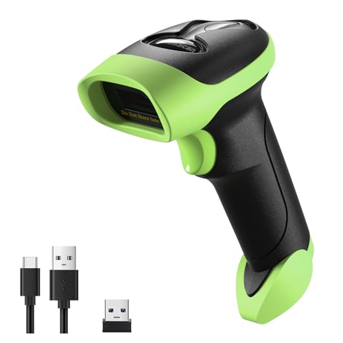 NetumScan Wireless USB Barcode Scanner Bluetooth 1D 2D QR Barcode Reader Portable Compatible with Computer for Pos System, Supermarket, Warehouse, Retail Store NSL8BL