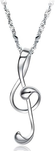 Women's Stainless Steel Music Symbol Pendant Necklace [Misc.]