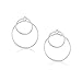 925 Sterling Silver Infinite Endless Open Rings Geometric Circles Statement Ear Jacket Earrings