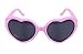 Fashion Large Women Lady Girl Oversized Heart Shaped Retro Sunglasses Cute Love Eyewear (pink)