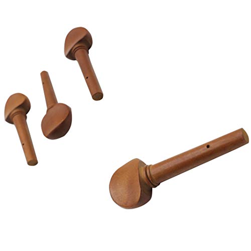 Vaorwne 4Pcs 4/4 Size Violin Fiddle Tuning Peg Set Jujube Wooden Replacement For 4/4 Size Violin