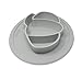 Kids Silicone Placemat Divided Plate for Toddler High Chair with Travel Bag Elephant Salbree (Medium Gray)