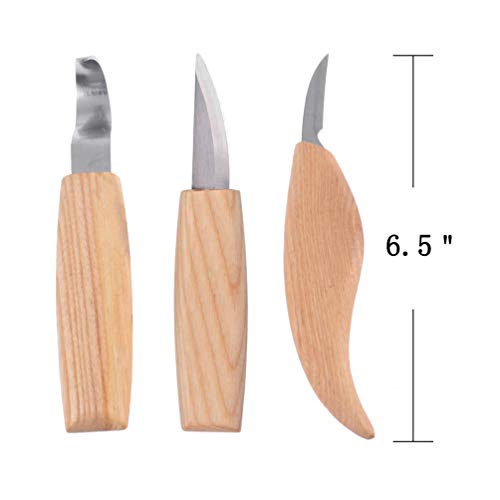 Wood Carving Tools Set, TEOYALL Carving Hook Knife, Sloyd Whittling Knife, Chip Detail Knife