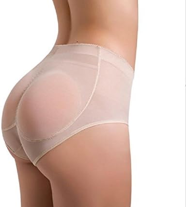 2pc Silicone Insert Pads Shapewear Knickers Buttock Backside Bum Padded Butt Enhancer Hip Up Underwear Panties (200g - XXL, High Waist Nude)