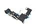 COHK USB Charging Port Dock Connector Flex Cable with Headphone Audio Jack and Microphone Replacement for iPhone 5s Black