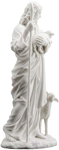 wu Jesus The Good Shepherd Statue Sculpture 11 ½-Inch (White)