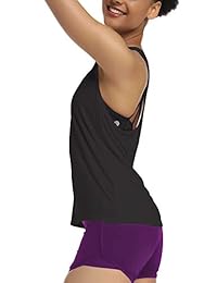 Aeuui Camisas de yoga para mujer, espalda cruzada, espalda hueca
