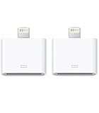 Hypercon 2 Pack 30-Pin to 8-Pin Charging Sync Adapter Converter For 5 5C 5S SE 6 6S 6 Plus 6S Plus 7 7 Plus 8 Plus X XR XS XS Max (No Audio Support